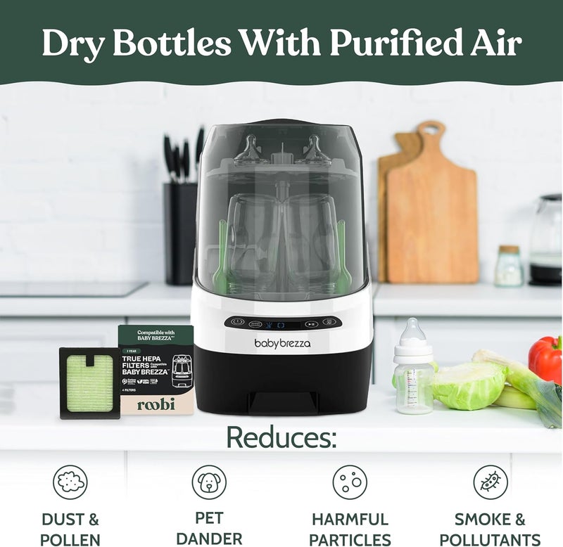 Roobi Hepa Filters Compatible with Baby Brezza. Specially Formulated for Washer Pro. 4 Carbon Neutral Replacement Pack. - Image 4